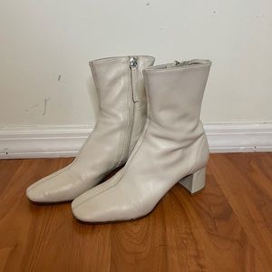 Zara Ankle Boots Ivory